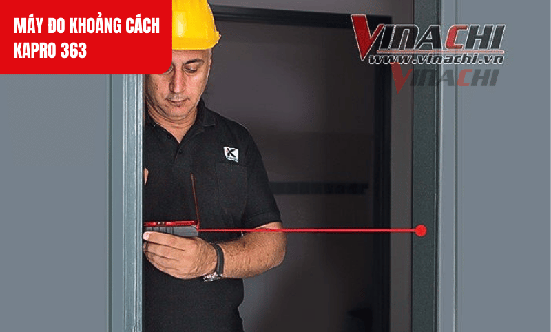 Máy đo khoảng cách Kapro 363 đo chính xác trong phạm vi 30m, lý tưởng cho không gian trong nhà