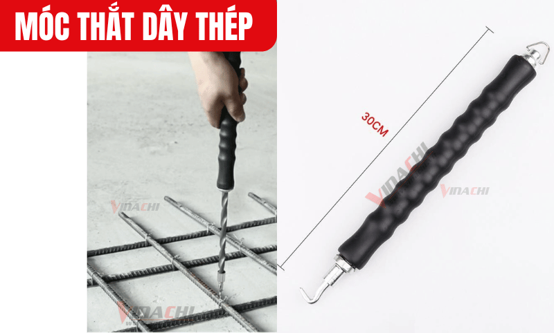 Móc thắt dây thép thiết kế nhỏ gọn với chiều dài 30cm và trọng lượng chỉ 440g