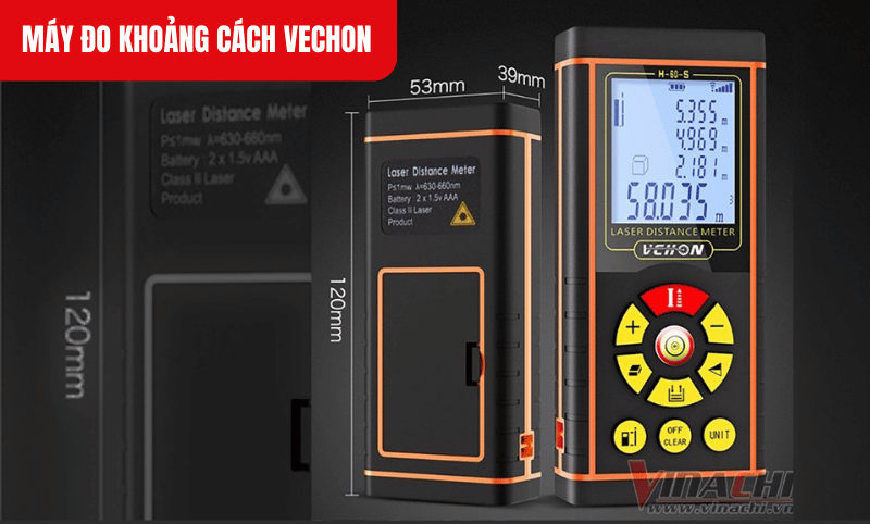 Máy có kích thước chỉ 53mm x 39mm x 120mm, phù hợp để mang theo