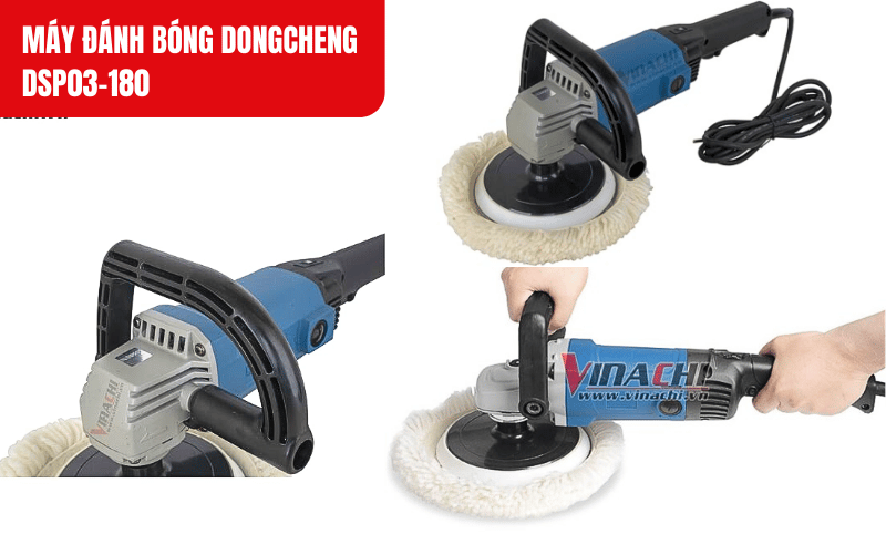Máy đánh bóng Dongcheng DSP03-180 với công suất 1020W mạnh mẽ, xử lý bề mặt hiệu quả