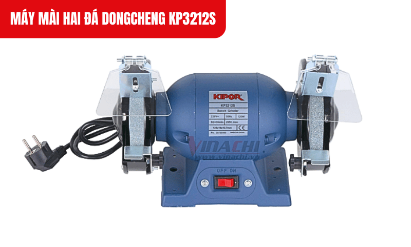 Máy thiết kế nhỏ gọn, phù hợp để mài và đánh bóng kim loại, giúp gia công bề mặt nhẵn mịn