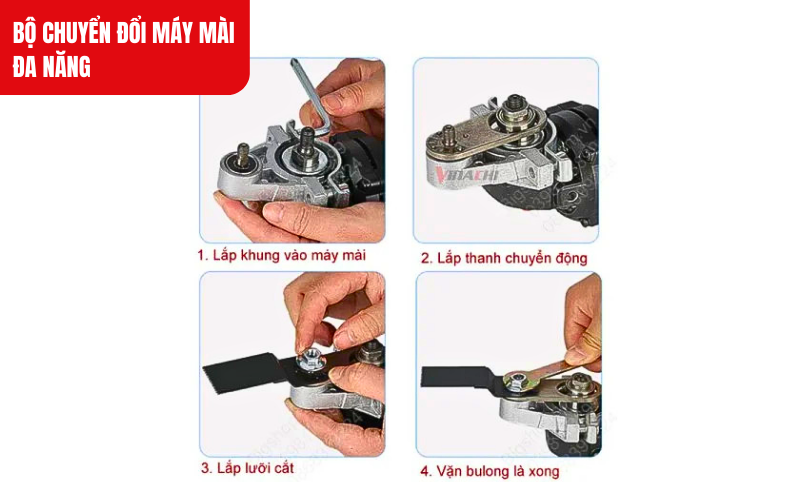 Dụng cụ có cấu trúc đơn giản, lắp ráp nhanh chóng, giúp bạn tiết kiệm thời gian thao tác