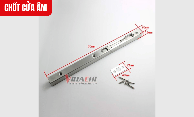 Chốt cửa âm kích thước 300mm