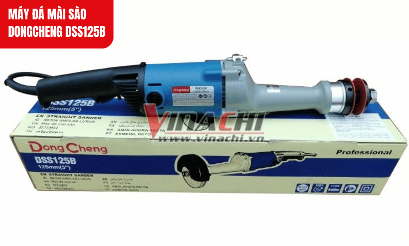 Máy đá mài sào Dongcheng DSS125B với thiết kế chắc chắn, công suất 710W đáp ứng nhu cầu cắt, mài kim loại hiệu quả