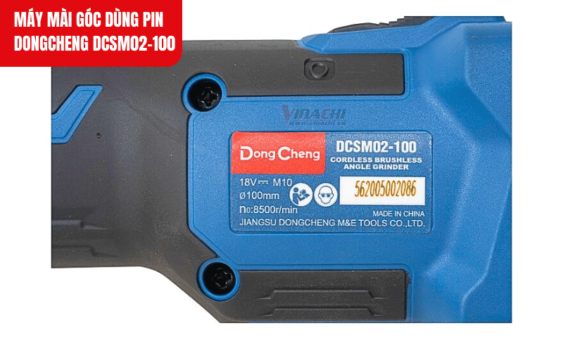 Máy mài góc Dongcheng DCSM02-100 với tốc độ 8500 vòng/phút đảm bảo mài và cắt chính xác