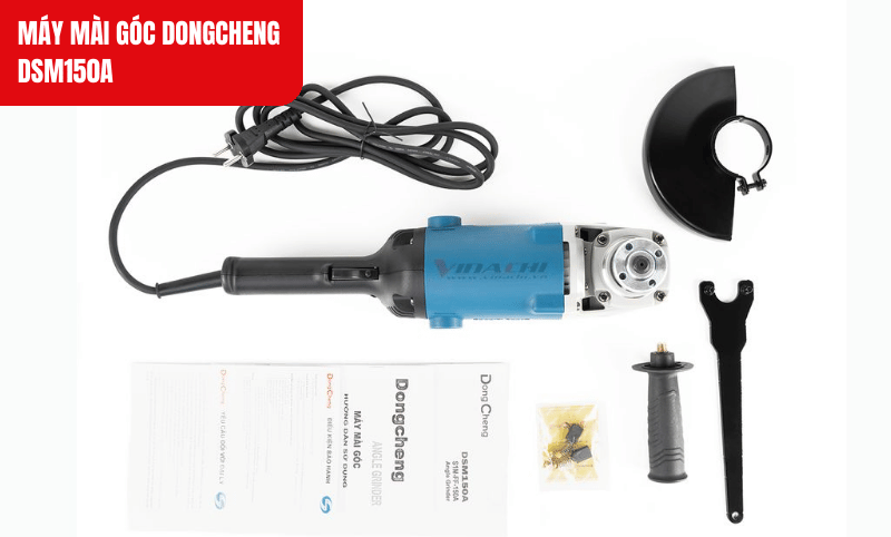 Bộ phụ kiện đầy đủ khi bạn mua máy mài góc Dongcheng DSM150A