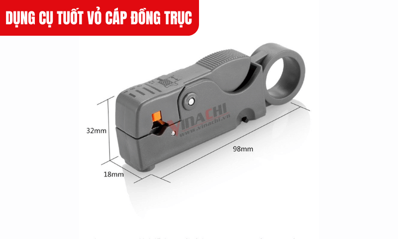 Kích thước chi tiết của sản phẩm Dụng cụ tuốt vỏ cáp đồng trục