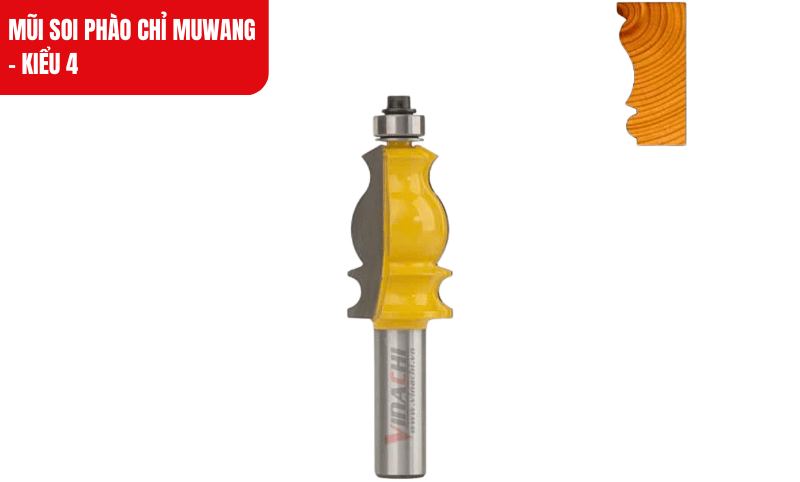 Mũi soi phào chỉ Muwang - kiểu 4 với lưỡi hợp kim sắc bén, giúp tạo đường soi mượt mà, tinh xảo