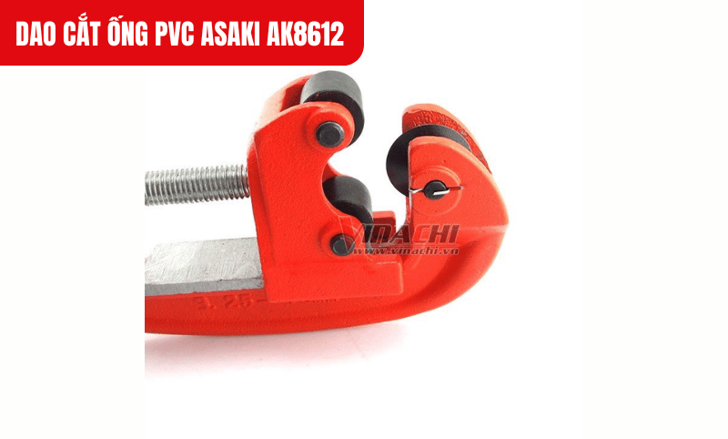 Dao cắt ống PVC Asaki AK8612 có thể cắt được các ống có đường kính từ 12mm đến 25mm