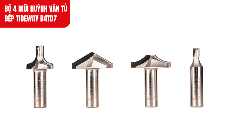 Bộ mũi Tideway B4TD7 được chế tạo từ hợp kim cao cấp, cho độ bền vượt trội lên đến 3000 giờ sử dụng liên tục