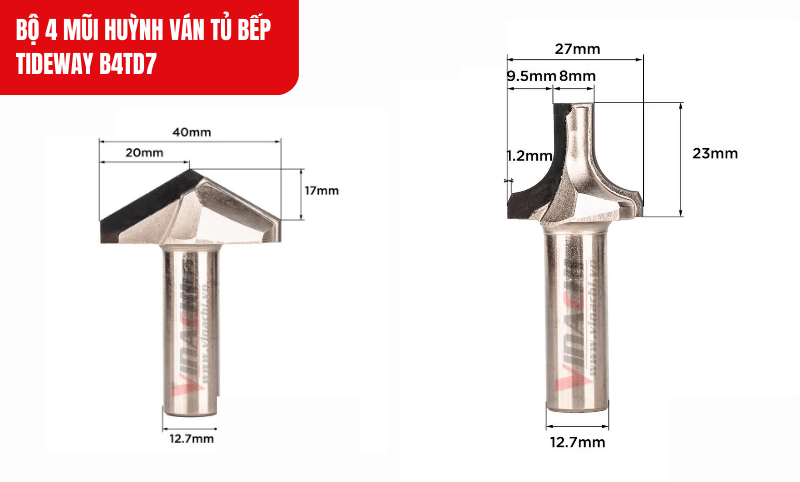 Kích thước chi tiết của mỗi mũi soi
