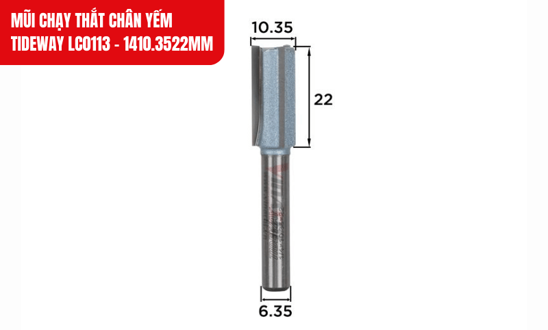 Mũi chạy Tideway LC0113 với lưỡi hợp kim sắc bén, gia công gỗ mượt mà, chính xác