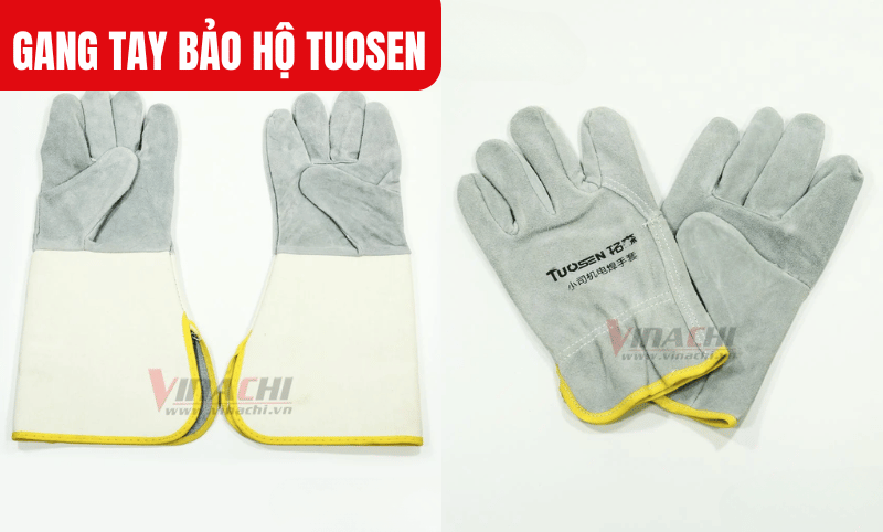 Trước khi bắt đầu công việc, kiểm tra kỹ gang tay để đảm bảo không có vết rách, thủng