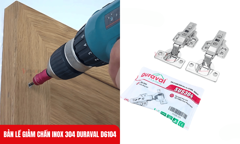 Chỉ cần khoan lỗ đúng vị trí, bản lề dễ dàng gắn vào cánh tủ