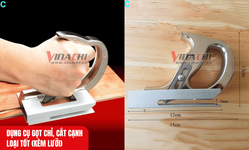 Giữ tay cầm thật chắc và đúng tư thế, dùng lực vừa phải, tránh ấn quá mạnh làm xước hoặc gãy vật liệu