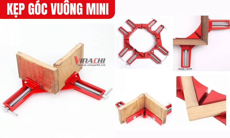 Kẹp đảm bảo cố định vật liệu tại góc vuông 90 độ một cách chắc chắn để khoan, hàn, dán keo hay lắp ráp dễ dàng hơn
