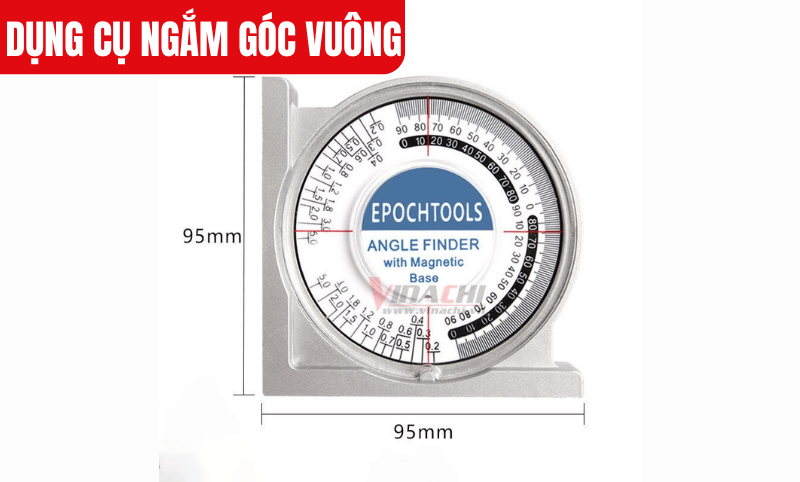 Kích thước chi tiết của Dụng cụ ngắm góc vuông