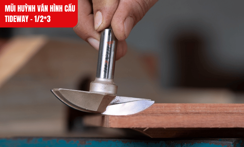 Thiết kế hình cầu tinh tế giúp tạo đường nét mềm mại trên các sản phẩm gỗ cao cấp