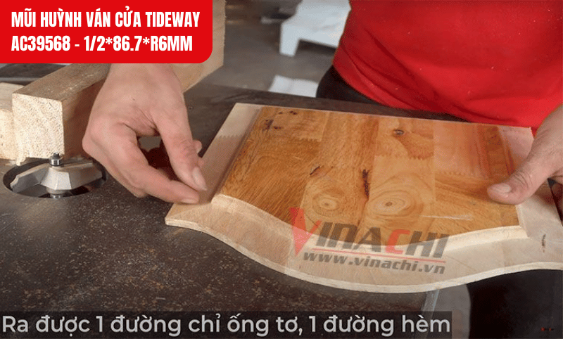 Mũi huỳnh ván cửa Tideway AC39568 thiết kế chuẩn xác, tạo hoa văn đồng đều, sắc nét trên cửa gỗ