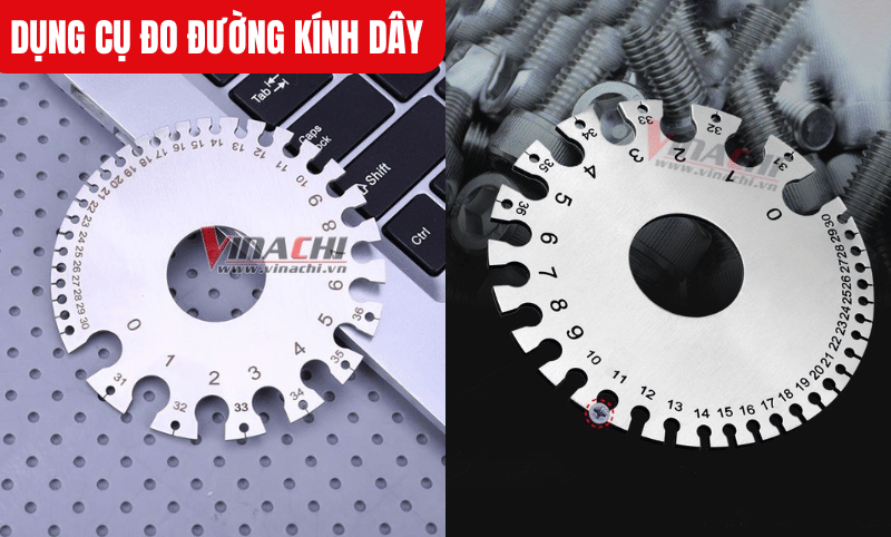 Các lỗ đo được thiết kế chuẩn xác, với thông số khắc laser rõ ràng từ 1mm đến 30mm