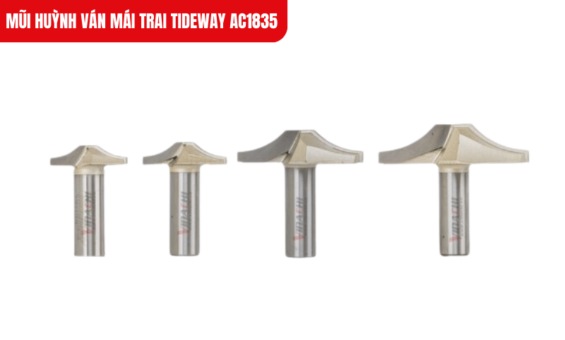 Thiết kế đa dạng kích thước từ 27.6mm đến 68.8mm, đáp ứng mọi nhu cầu gia công ván mái trai