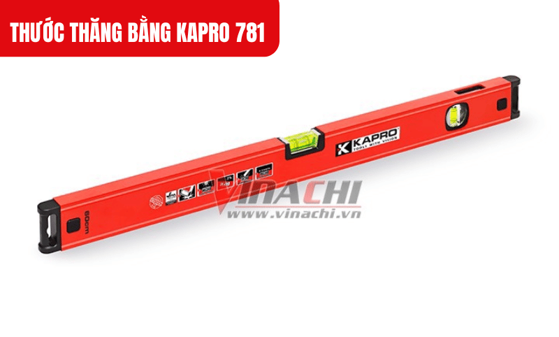 Ống thủy của Kapro 781 được sản xuất và kiểm định theo tiêu chuẩn quốc tế, đảm bảo sai số tối thiểu