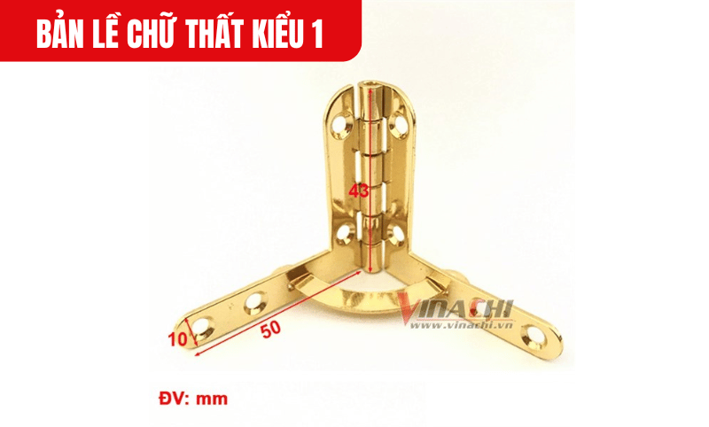 Bản lề chữ thất kiểu 1 kích thước 43*50mm