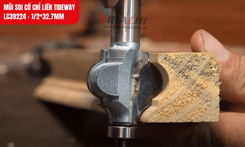 Mũi soi cổ chỉ liền Tideway LC39224 với lưỡi hợp kim Đức cao cấp, tạo đường chỉ sắc nét và đều