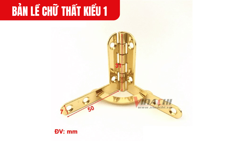 Bản lề chữ thất kiểu 1 kích thước 50*31*7mm