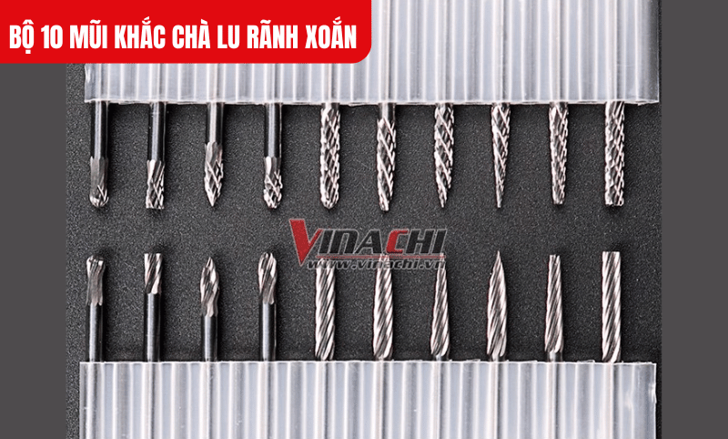 Mũi có thể sử dụng trên nhôm và đồng tuy nhiên mòn nhanh, hiệu suất không cao bằng khi dùng trên gỗ