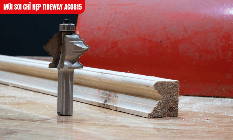 Mũi soi chỉ nẹp AC0815 giúp tạo rãnh trang trí đều đẹp, phù hợp cho chi tiết gờ nẹp gỗ nội thất
