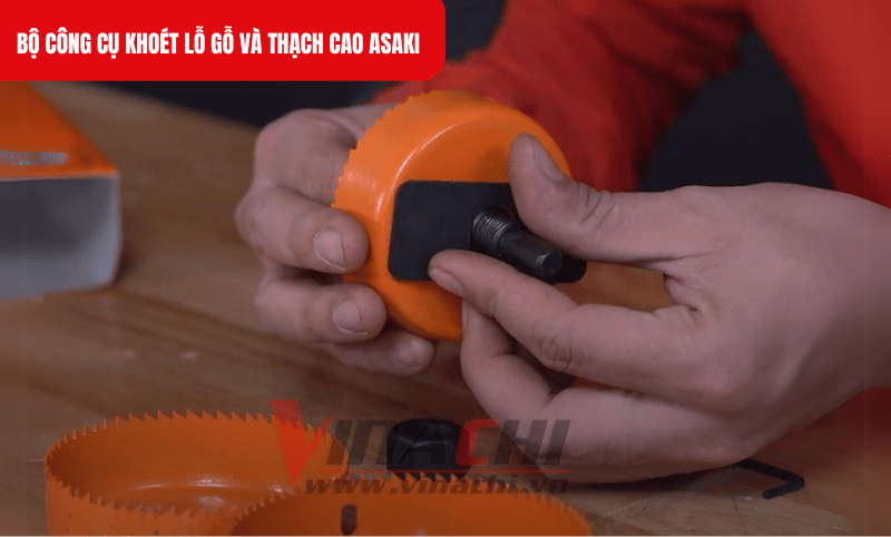 Bộ công cụ khoét lỗ gỗ và thạch cao Asaki độ sâu khoét tối đa chỉ 25mm