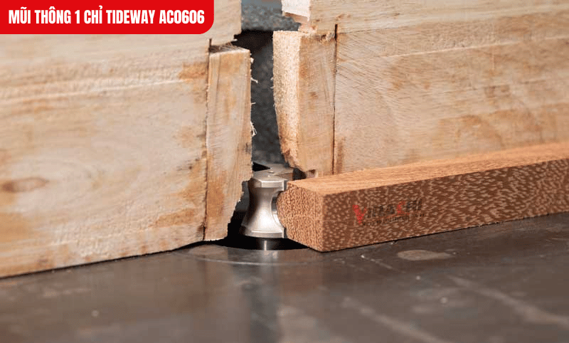 Mũi thông AC0606 chuyên dụng cho tạo rãnh bán nguyệt, gọt cong cạnh, phù hợp với phào chỉ và chi tiết bàn ghế