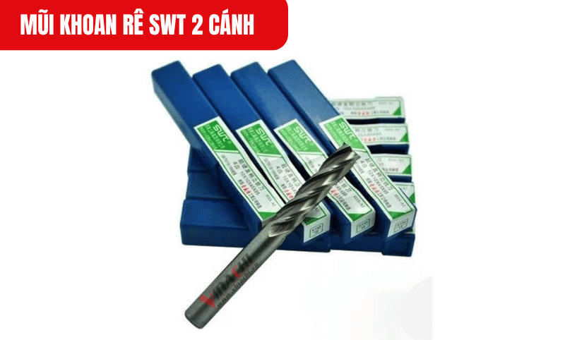 Để Mũi khoan rê SWT 2 cánh trong bao bì hoặc hộp chứa để tránh bụi, ẩm và va chạm