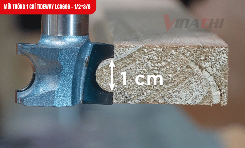 Độ sâu cắt 4,75mm tạo đường chỉ ống tơ chuẩn xác, đáp ứng yêu cầu kỹ thuật cao