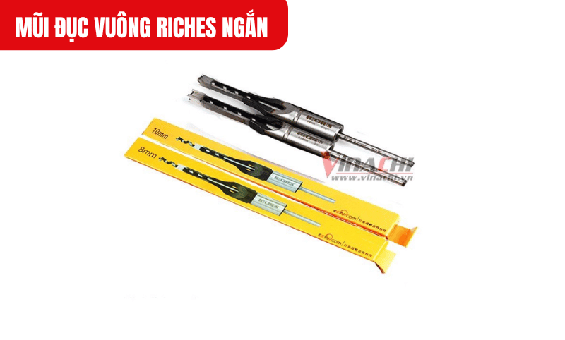 Thiết kế 4 góc nhọn sắc bén kết hợp với rãnh thoát mạt gỗ tạo ra các lỗ mộng vuông vắn