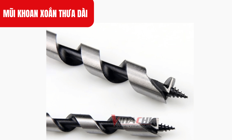 Mũi khoan xoắn thưa dài không phù hợp với các vật liệu siêu cứng