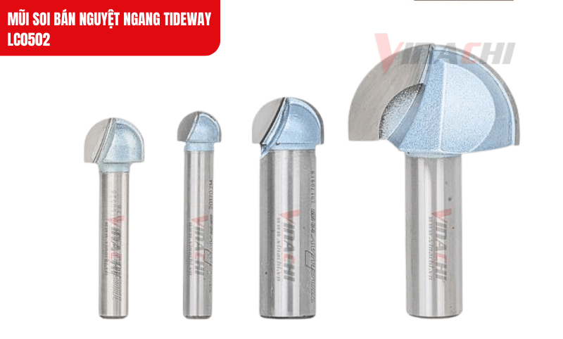 Mũi có nhiều kích cỡ, phù hợp để gia công đồ mỹ nghệ nhỏ, chi tiết nội thất và sản phẩm trang trí gỗ