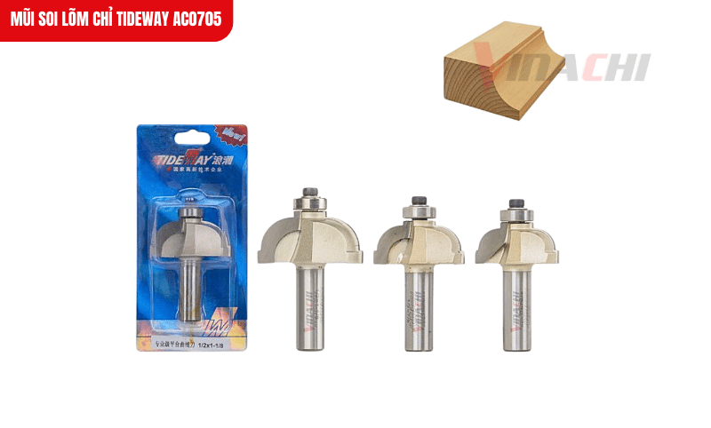 Mũi soi lõm chỉ Tideway AC0705 với lưỡi hợp kim Đài Loan giúp tạo đường rãnh sắc nét và tinh xảo