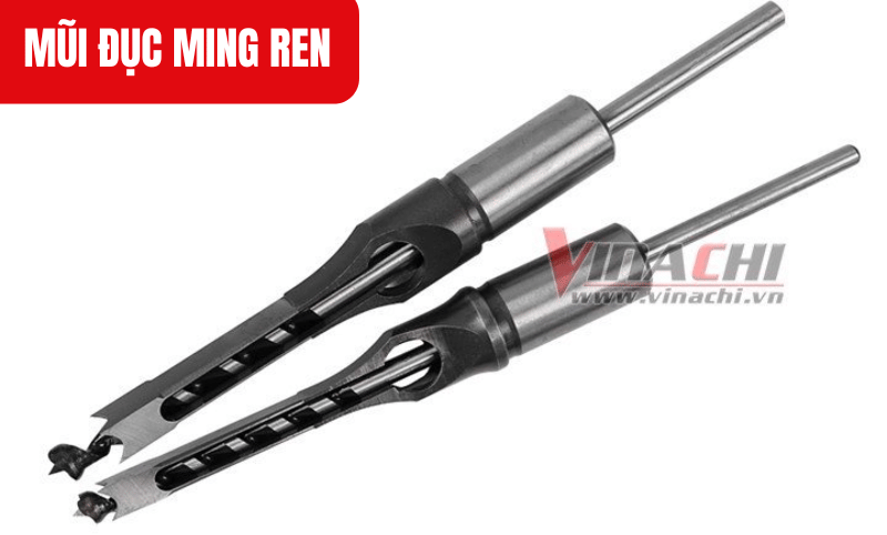 Cấu trúc ống sáo tiêu chuẩn giúp loại bỏ phôi gỗ nhanh chóng, ngăn chặn tình trạng kẹt mũi đục