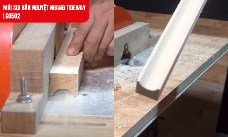 Lưỡi hợp kim Đức bền bỉ, đảm bảo đường soi mịn trên cả gỗ cứng và mềm