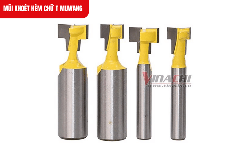 Mũi khoét hèm chữ T Muwang sắc bén, lý tưởng cho việc tạo rãnh chữ T chính xác trên gỗ mềm và nhựa