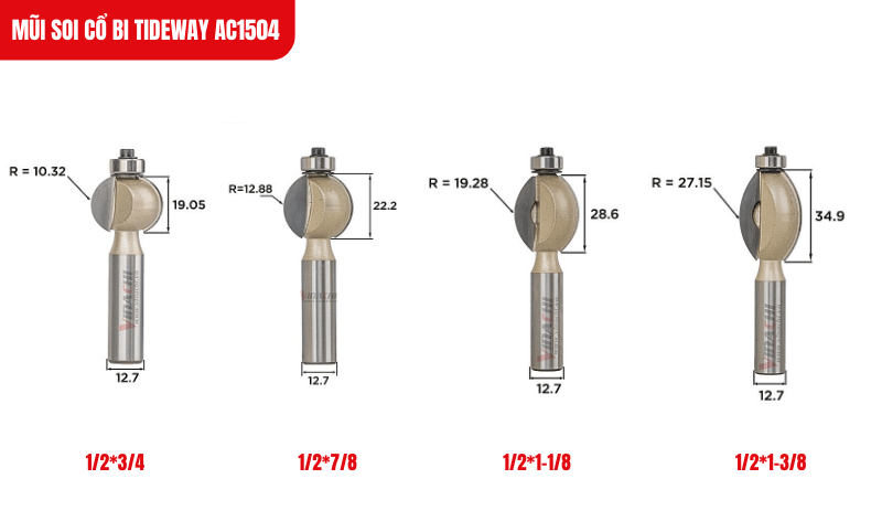 Thân thép chịu lực kết hợp cùng lưỡi hợp kim Đài Loan giúp mũi soi AC1504 bền bỉ và ổn định trong quá trình vận hành