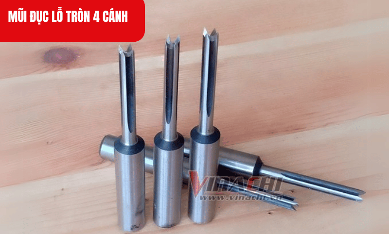 Thiết kế 4 cánh cắt nhanh, đồng đều, chính xác giúp đục lỗ tròn đều