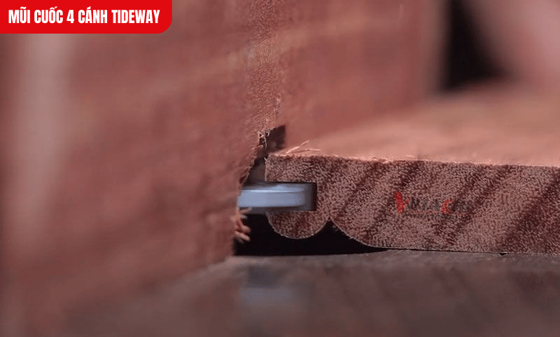 Mũi cuốc sắc bén, cho đường rãnh gọn đẹp, phù hợp cả gỗ cứng và gỗ công nghiệp