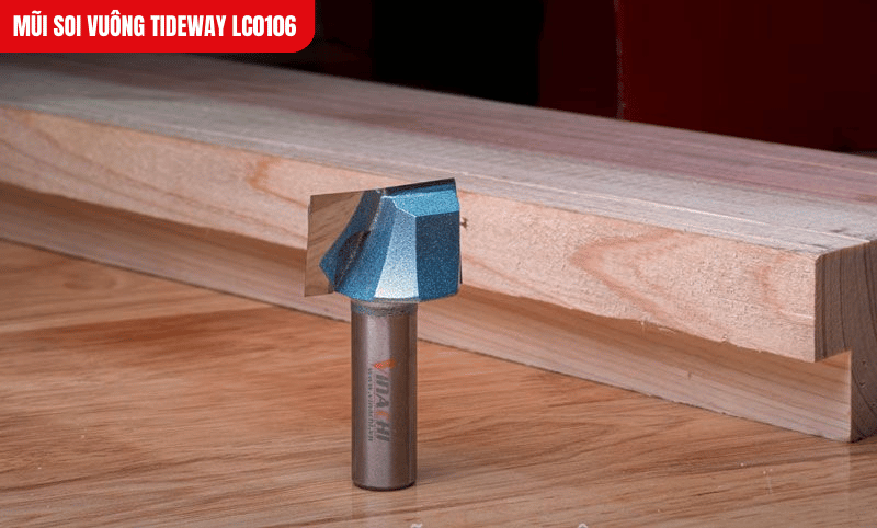 Mũi soi vuông Tideway LC0106 với lưỡi hợp kim Đức sắc bén, đảm bảo đường cắt mịn, chính xác trên mọi loại gỗ