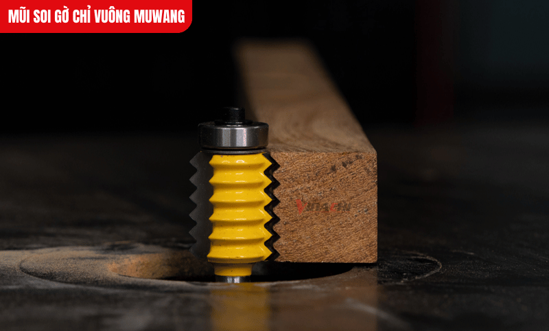 Mũi soi tạo đường gờ chỉ vuông sắc nét, tăng tính thẩm mỹ cho chi tiết nội thất gỗ