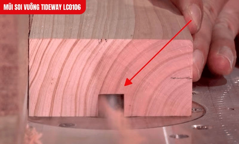 Thiết kế vuông độc đáo của Tideway LC0106, lý tưởng để tạo rãnh, hèm ván và gờ trong sản xuất nội thất