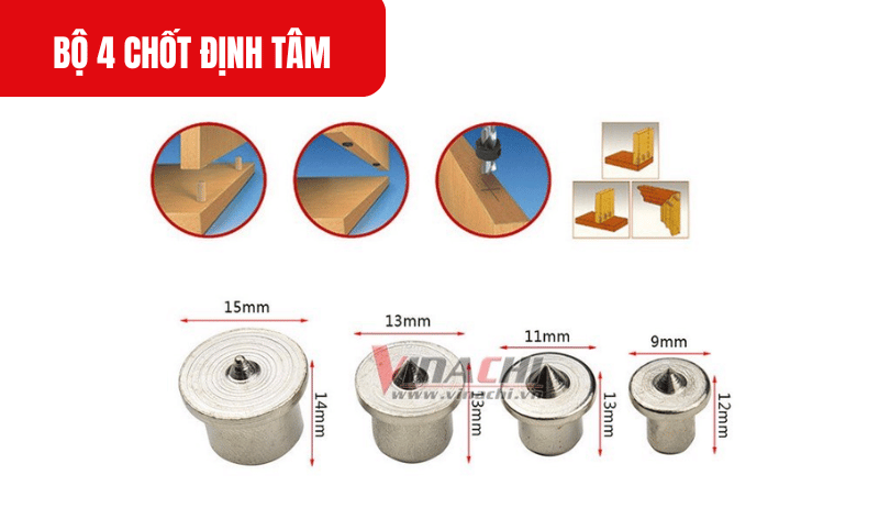 Xác định kích thước lỗ khoan cần thiết 6mm, 8mm, 10mm hoặc 12mm và chọn chốt tương ứng