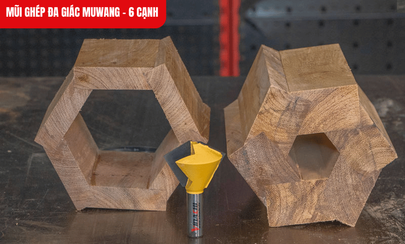 Mũi ghép đa giác Muwang giúp tạo khớp nối 6 cạnh đều nhau, phù hợp để ghép thành hình bát giác thẩm mỹ và chắc chắn